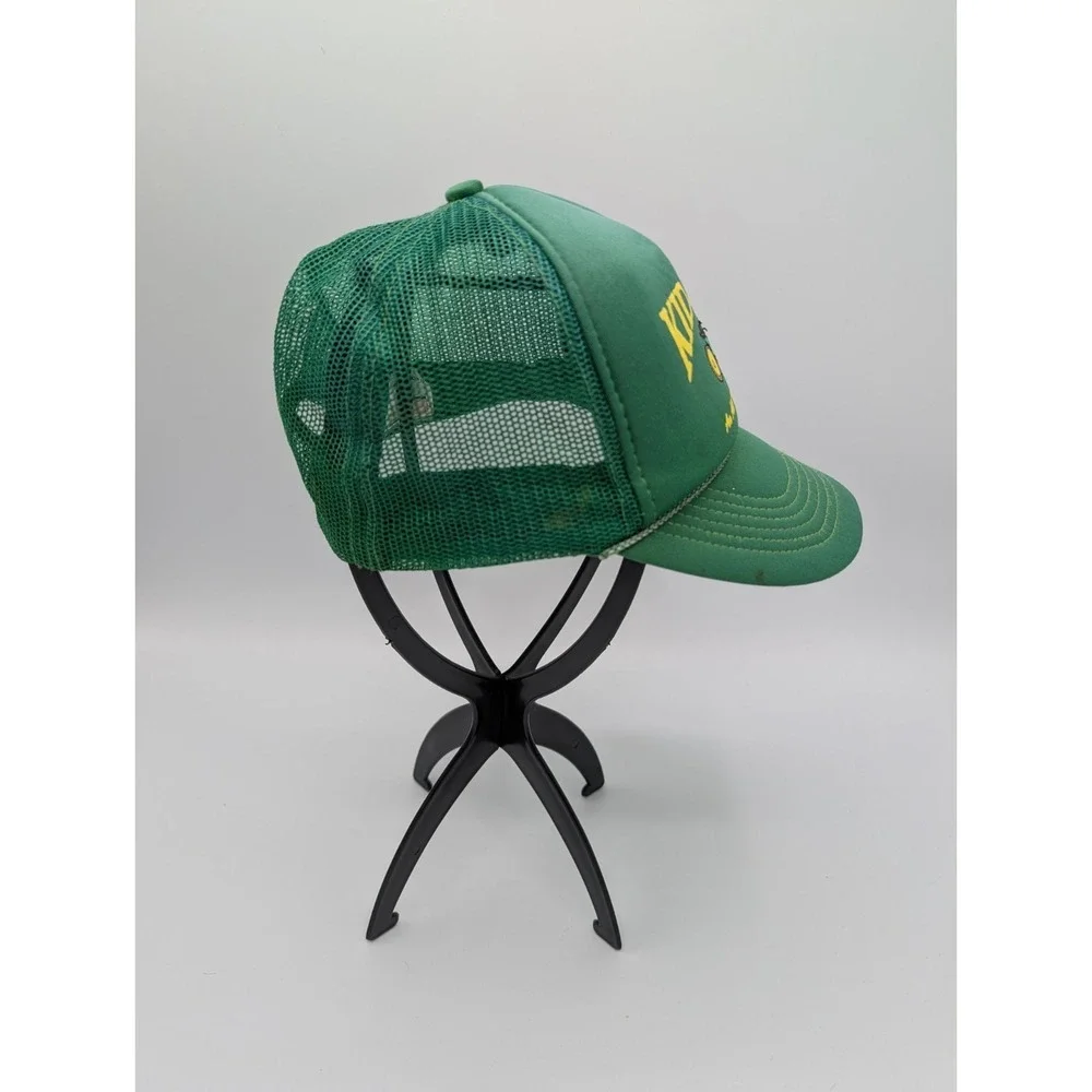 Vintage Tractor Trucker Hat Kid Power Youth Boys Snap Back‎ Mesh Green
